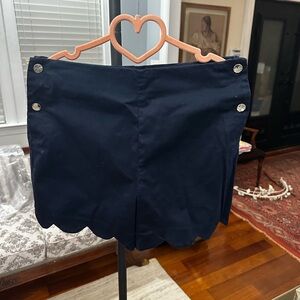 Jacadi Navy Shorts with Coral Trim for Girls - Size: 12 years